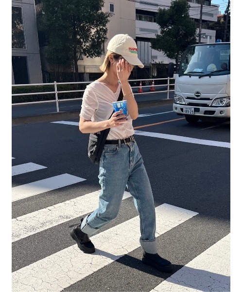 「BLACK BY MOUSSY」 「blkby jeans」デニムパンツ 25inch ブルー レディース_画像3