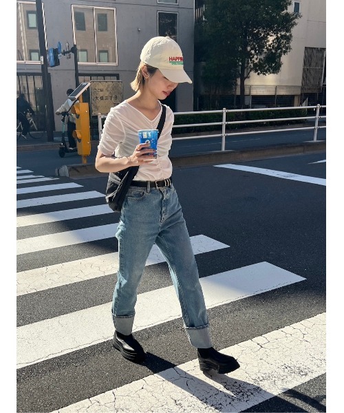「BLACK BY MOUSSY」 「blkby jeans」デニムパンツ 25inch ブルー レディース_画像5