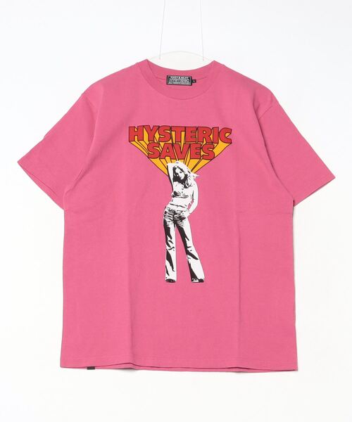 HYSTERIC GLAMOUR（ヒステリックグラマー） 半袖Tシャツ LARGE ピンク 