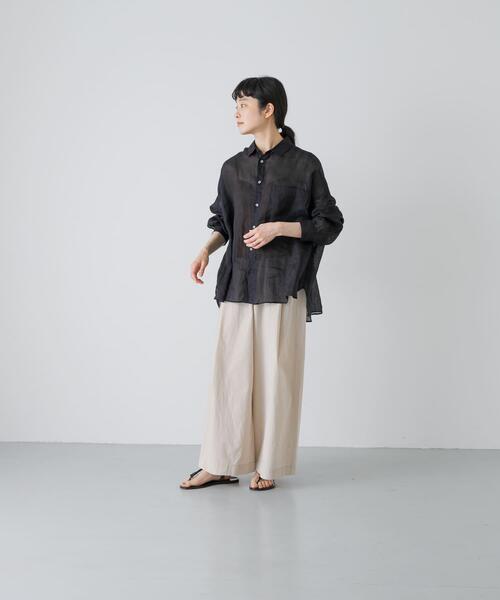 かぐれ ブラウス シャツ ラミーワイドシアーシャツ レディース