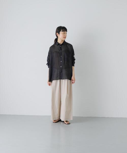 かぐれ ブラウス シャツ ラミーワイドシアーシャツ レディース