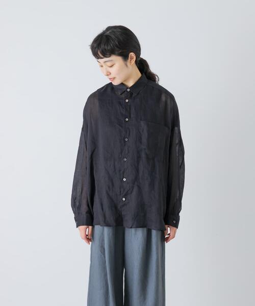 かぐれ ブラウス シャツ ラミーワイドシアーシャツ レディース