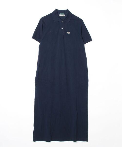 【美品】LACOSTE 半袖ワンピース ネイビー LACOSTE（ラコステ） 半袖ワンピース 36 ネイビー レディース