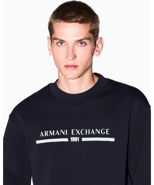 「ARMANI EXCHANGE」 長袖Tシャツ MEDIUM オフホワイト メンズ_画像3