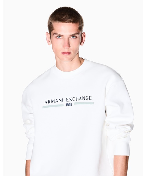 「ARMANI EXCHANGE」 長袖Tシャツ MEDIUM オフホワイト メンズ_画像7