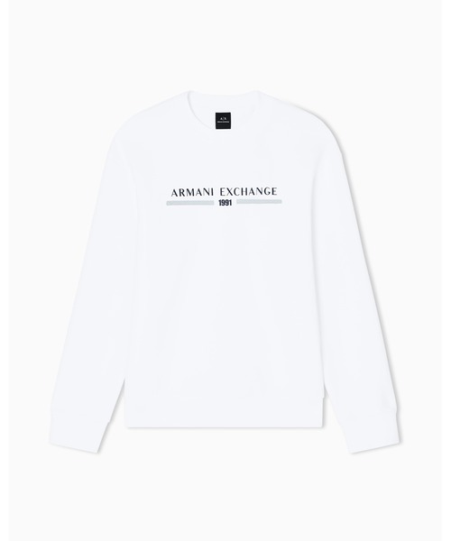 「ARMANI EXCHANGE」 長袖Tシャツ MEDIUM オフホワイト メンズ_画像9
