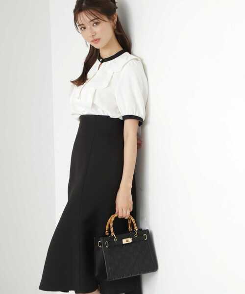 「PROPORTION BODY DRESSING」 半袖ブラウス MEDIUM グレー レディース_画像5