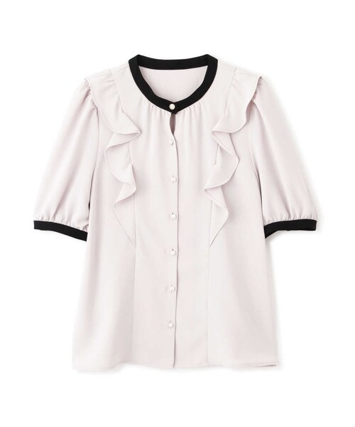 「PROPORTION BODY DRESSING」 半袖ブラウス MEDIUM グレー レディース_画像8