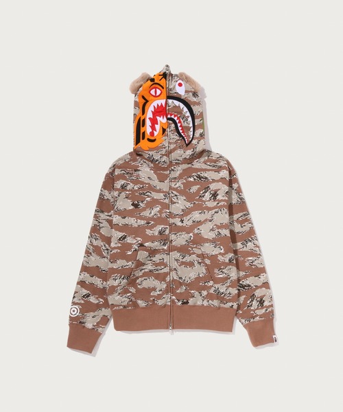 A BATHING APE シャークパーカー タイガー カモ柄 A BATHING APE（アベイシングエイプ） パーカー TIGER CAMO TIGER