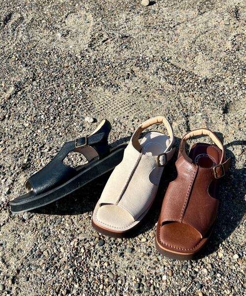 「Piedi Nudi」 「hocco」フラットサンダル 24.0cm ブラック レディース_画像4