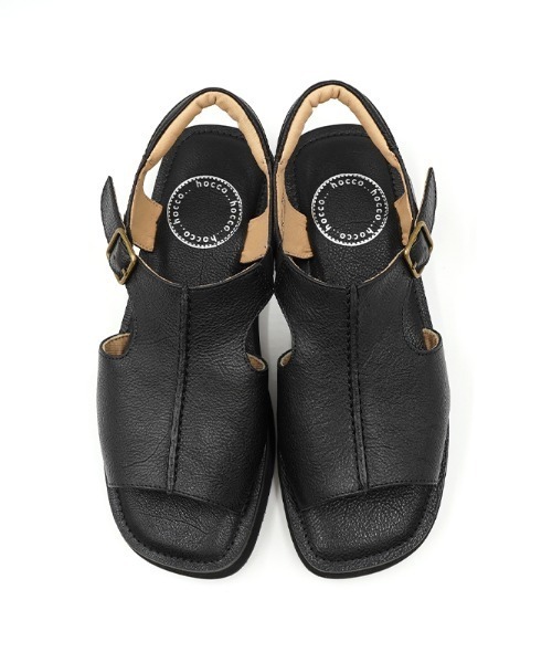 「Piedi Nudi」 「hocco」フラットサンダル 24.0cm ブラック レディース_画像5