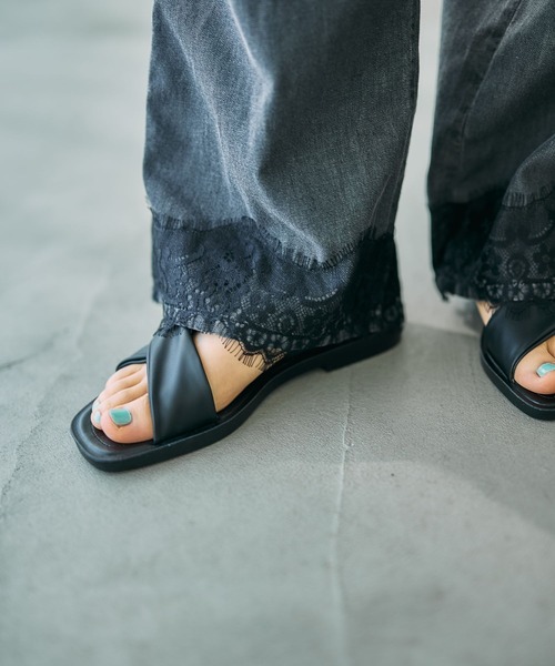 「LEPSIM」 デニムパンツ MEDIUM チャコールグレー レディース_画像5