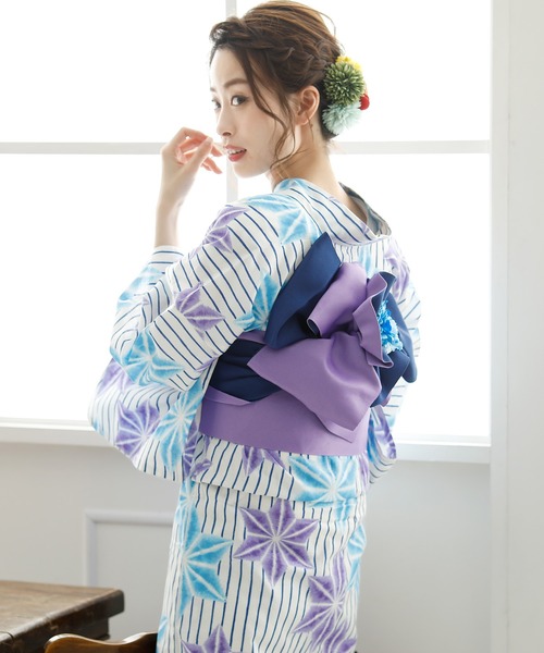 yulie 浴衣 ＼21種類から選べるレディース3点セット／「大人浴衣+半巾