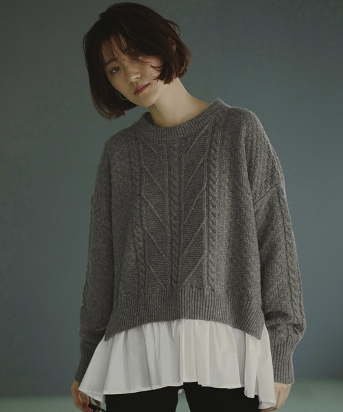 RUIRUE BOUTIQUE ニット セーター 2way ｜ 着脱ビックフリル