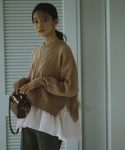 RUIRUE BOUTIQUE ニット セーター 2way ｜ 着脱ビックフリル