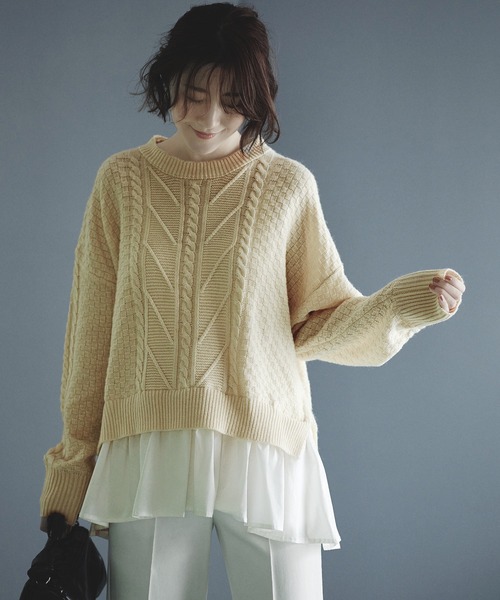 RUIRUE BOUTIQUE ニット セーター 2way ｜ 着脱ビックフリル