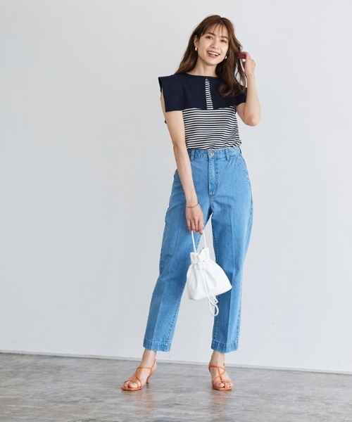 Pierrot（ピエロ） ニット セーター セーラーカラーノースリーブニット