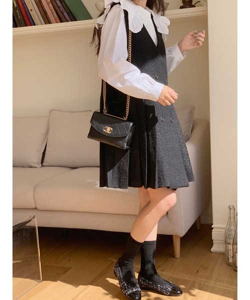 セットアップ ニットシャツ＋スカート 2ピース 上品 フリル imgrc0094705842.jpg