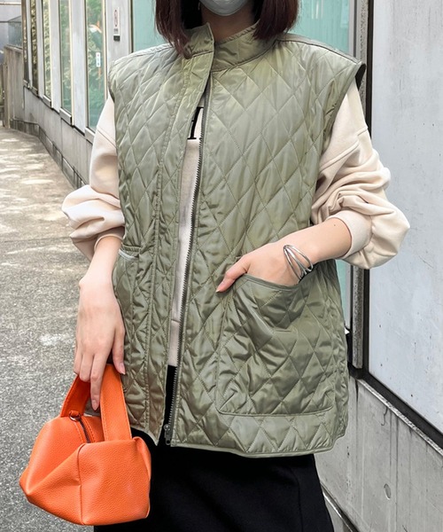 STYLEBLOCK ダウンベスト ベスト スタンドカラーキルティング