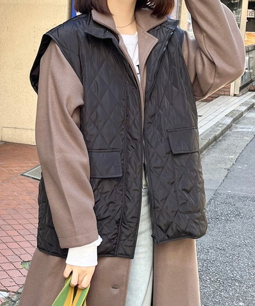 STYLEBLOCK ダウンベスト ベスト スタンドカラーキルティング