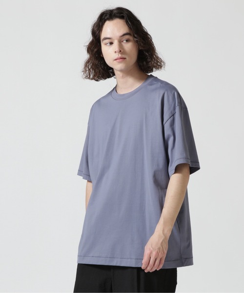未使用・ATONのSUVIN60/2ラウンドヘムTシャツ・ネイビー ATON（エイトン） tシャツ (エイトン)SUVIN60/2 | OVERSIZED L/S T