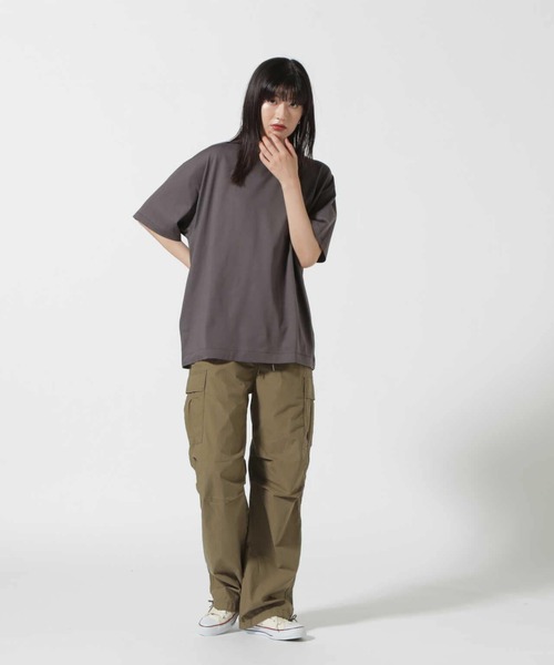 【新品】  ATON / エイトン | SUVIN 60/2 OVERSIZED Tシャツ | 2 | ベージュ | レディース ATON（エイトン） tシャツ SUVIN 60/2 PERFECT S/S T-SHIRT レディース