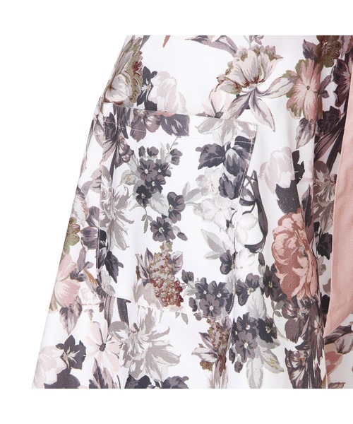 Francfranc エプロン ダスティーフラワー コットン フルエプロン