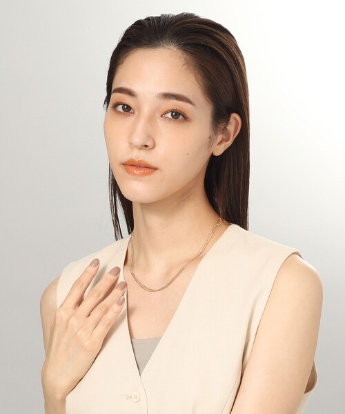 ネックレス K10PCロング・キヘイミックスチェーン ネックレス レディースの画像