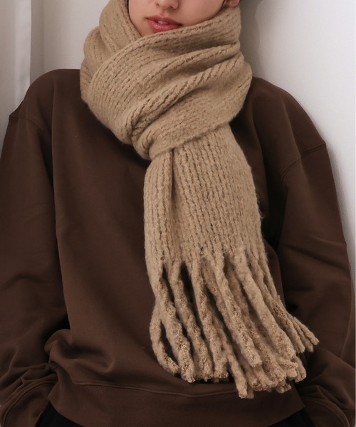 レディースマフラー emesuelee マフラー ストール ブークレーマフラー レディース