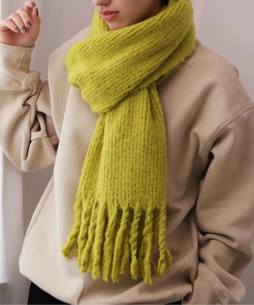 emesuelee マフラー ストール ブークレーマフラー レディース