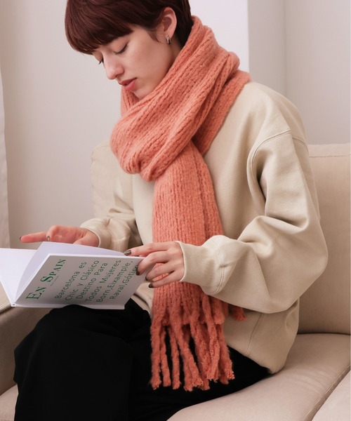 レディースマフラー emesuelee マフラー ストール ブークレーマフラー レディース