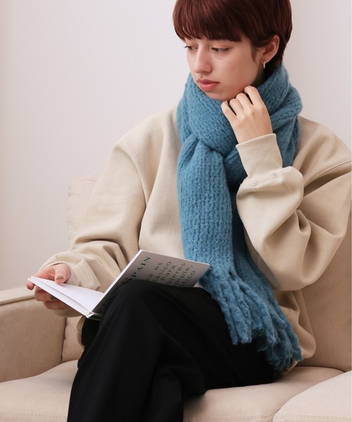 emesuelee マフラー ストール ブークレーマフラー レディース