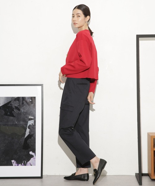 NANO universe（ナノ・ユニバース） ニット 総針クルーネックニット