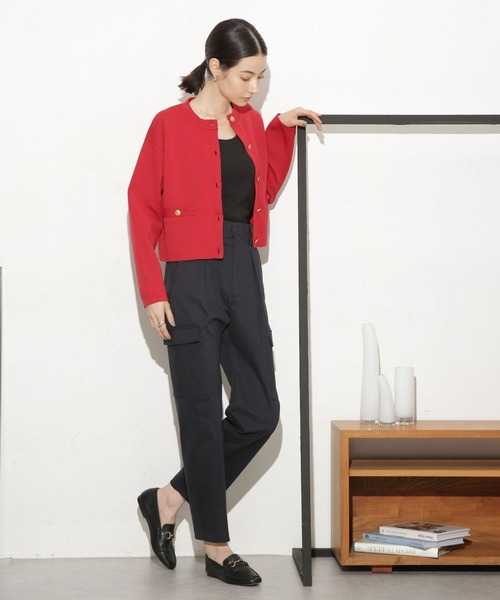 NANO universe（ナノ・ユニバース） ニット 総針クルーネックニット