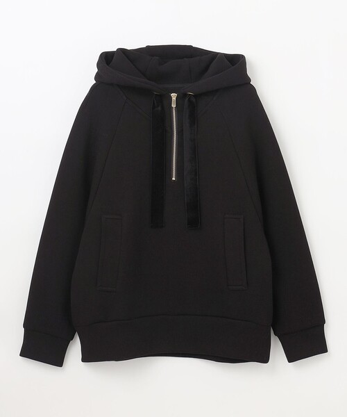 GRACE CONTINENTAL パーカー ハーフジップフードトップ