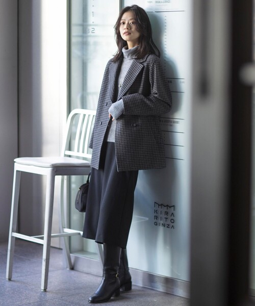 ニット セーター 「洗える」CASHMERE BLEND タートルネック