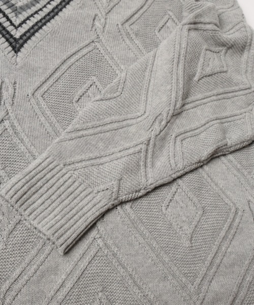 セーター ニット CABLE KNIT メンズの画像