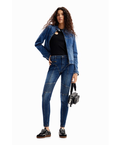 Desigual 花柄デニムパンツ・ジャケット・オーバーオールセット Desigual 花柄デニムパンツ・ジャケット・オーバーオールセット