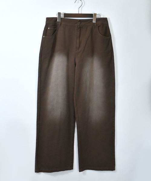 【美品】WINDANDSEA ブラックデニム バギーパンツ XL 先染め ワイド Starting Over ジーンズ 硫化染め ブラスト加工 カツラギ