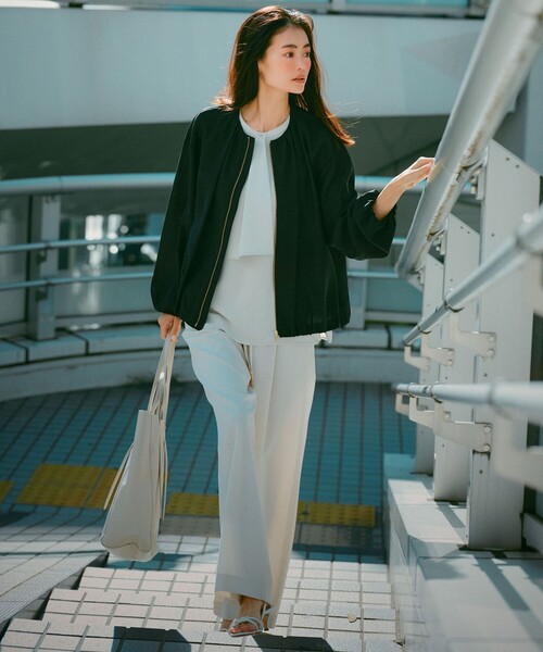 ワイドパンツ パンツ 「洗える」2WAYストレッチツイル レディース