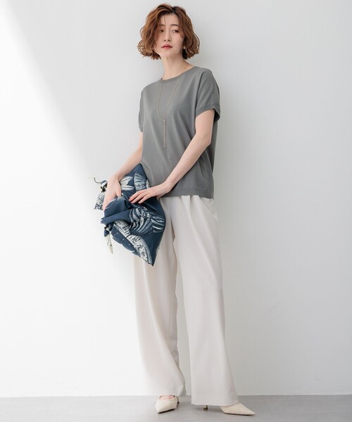 ワイドパンツ パンツ 「洗える」2WAYストレッチツイル レディース