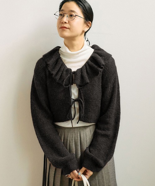 fig London ニット mimi frill cardigan レディース : ZOZOTOWN
