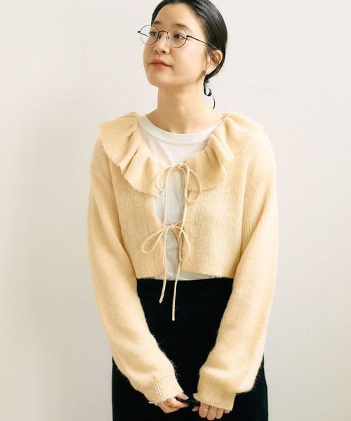 fig London ニット mimi frill cardigan レディース : ZOZOTOWN