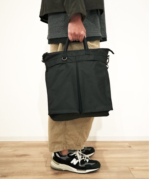 ヘルメットバッグ　パッチつけたままです。 Porter Classic】ヘルメットバッグ パッチワークカスタム 藤巻