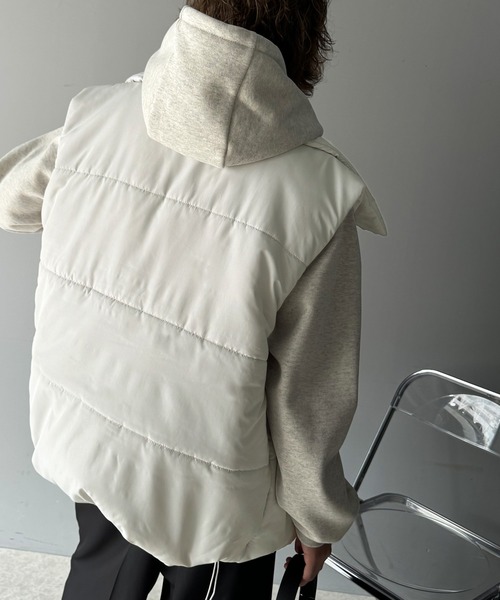 FENNEL異素材ミックス切替ドッキングダウンベスト【新品】 異