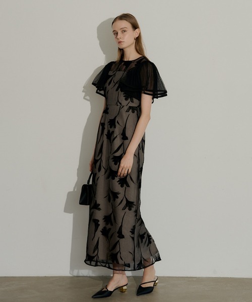 LERURE リルアー　Circurar sleeve flower dress LE'RURE ドレス Circurar sleeve flower dress : ZOZOTOWN Yahoo