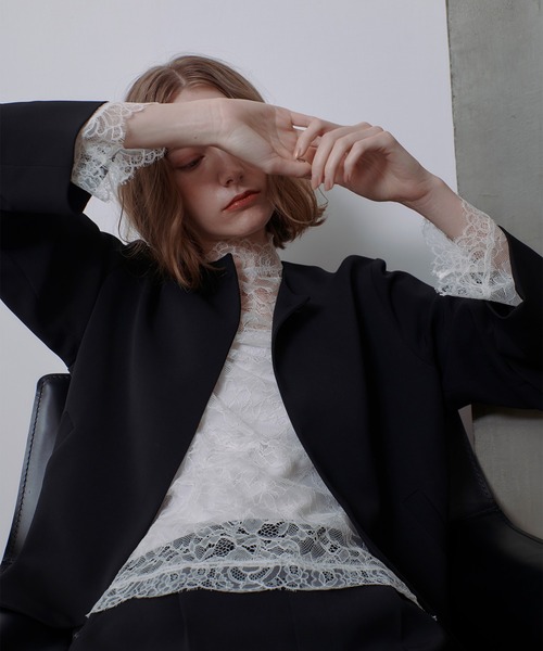allureville - アルアバイル　allureville レースブラウス レーススクエアカラーブラウス|allureville OFFICIAL SITE