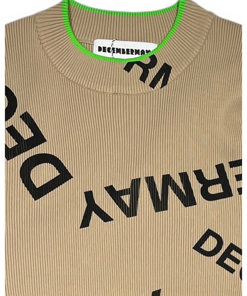 DECEMBERMAY（ディセンバーメイ） セーター ニット Logo pattern Rib