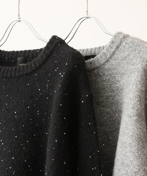 完売!Spick&Span スパンコールショート丈ニット Spick＆Span ニット セーター 「追加」スパンコールショート丈