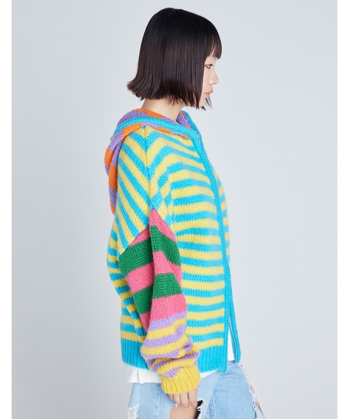 Little sunny bite パーカー /Little Sunny Bite/stripe knit
